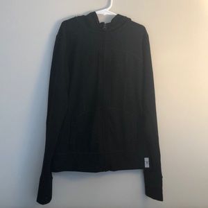 Zella Girl Black Zip-up Hooded Jacket